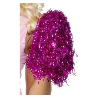 Pom Poms Metallic Pink Adult Pair Costume Accessory 1