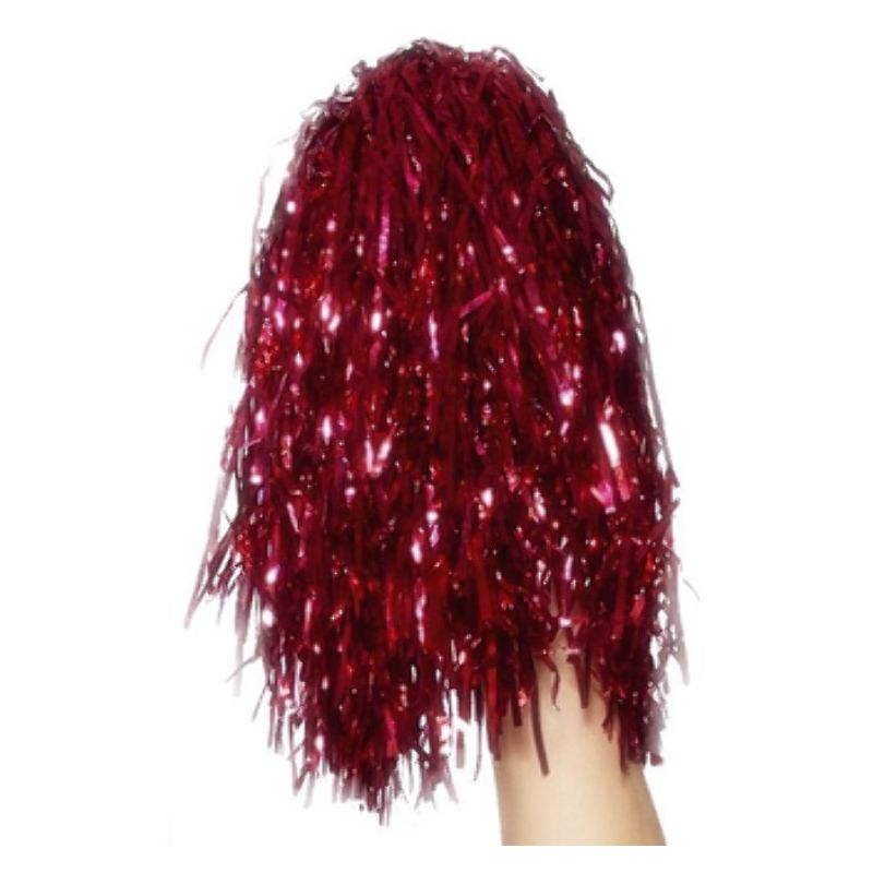Pom Poms Metallic Red Pair Costume Accessory 1