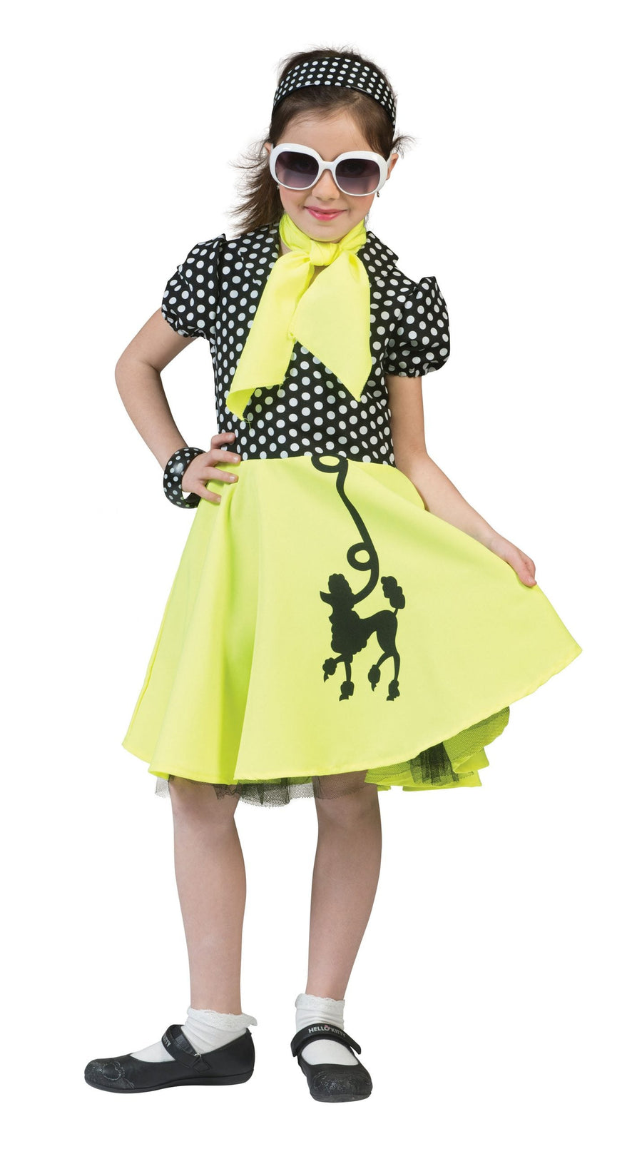 Poodle Dress Yellow with Black Medium Childrens Costume Female_1