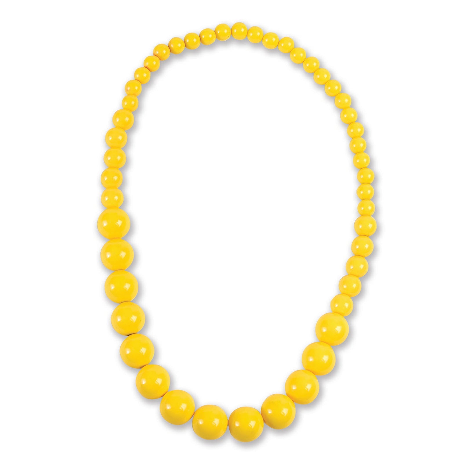 Pop Art Big Pearl Necklace Yellow Costume Accessories Female 1