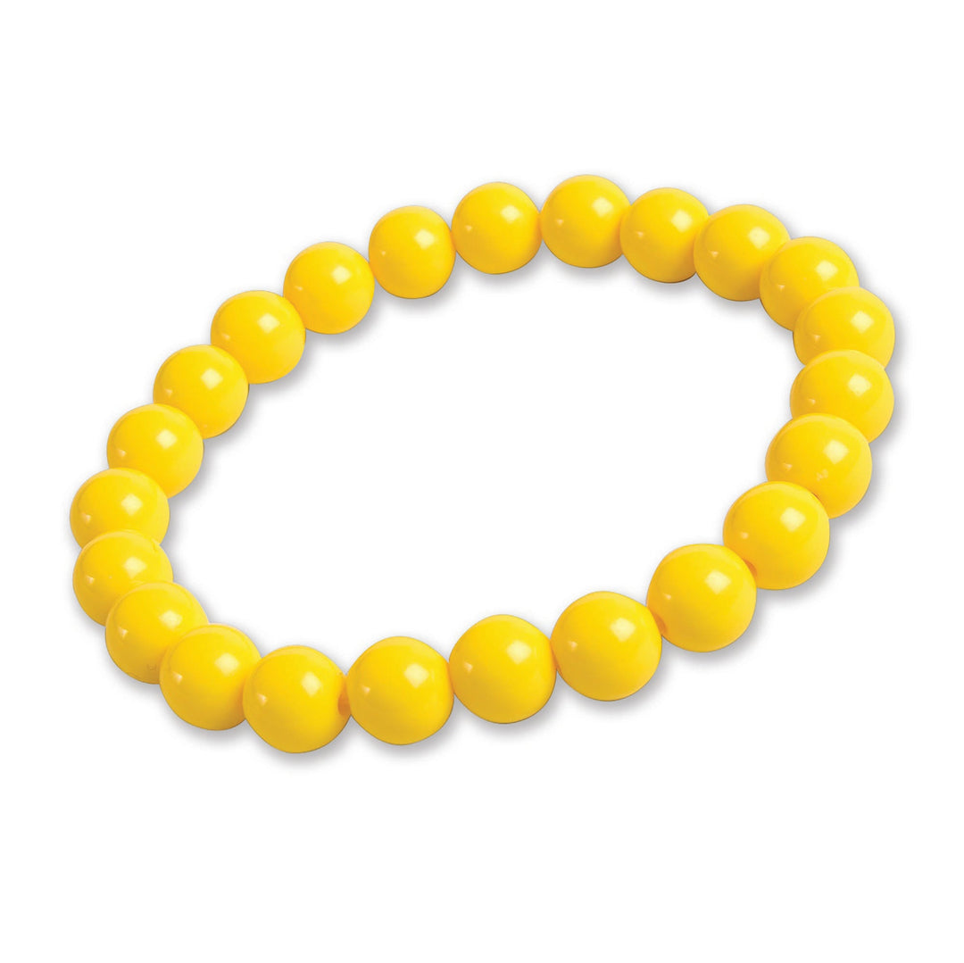 Pop Art Pearl Bracelet Yellow Costume Accessories Female_1