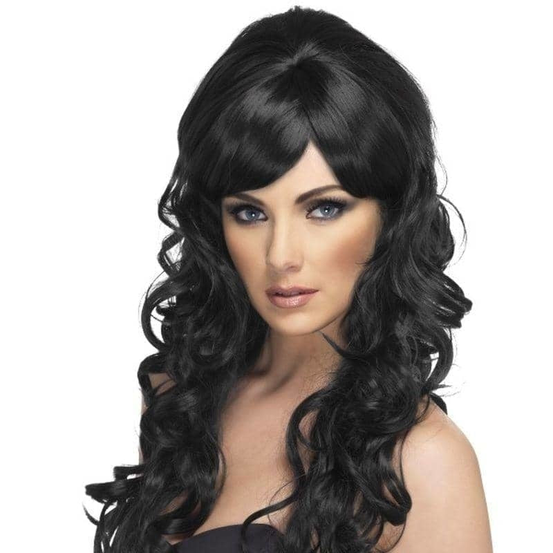 Pop Starlet Wig Adult Long Black and Curly Glamour Costume Hair 2