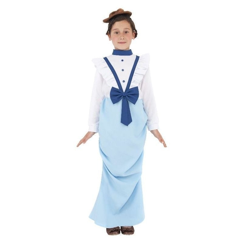 Posh Victorian Costume Kids Blue White Dress Hat 1
