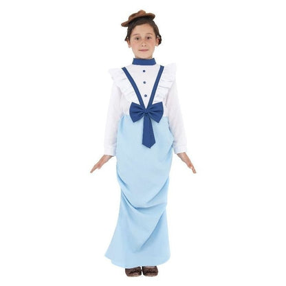 Posh Victorian Costume Kids Blue White Dress Hat 1