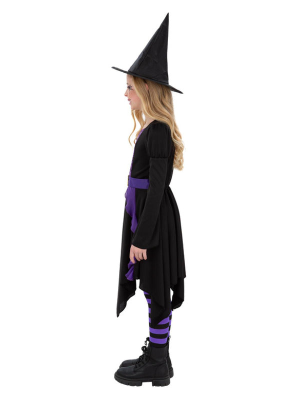 Practical Spell Witch Costume Girls Dress with Hat 2
