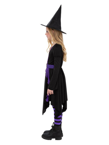 Practical Spell Witch Costume Girls Dress with Hat 2