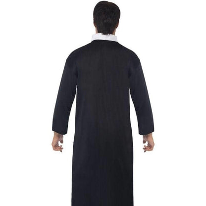 Priest Costume Adult Black White 2