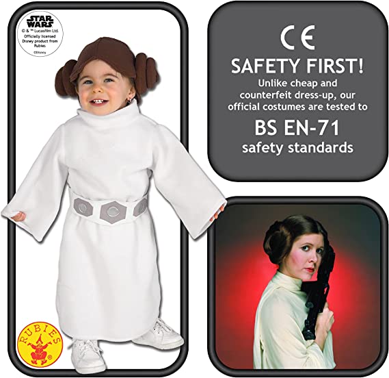 Princess Leia Toddler Romper Star Wars White Fleece