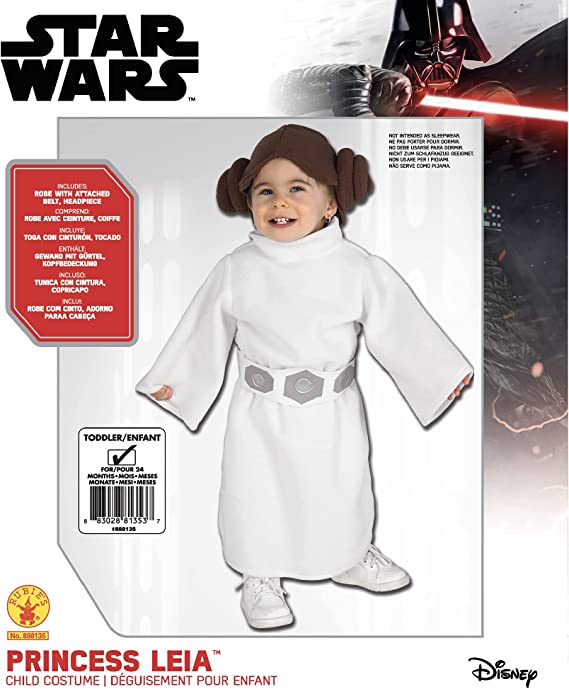 Princess Leia Toddler Romper Star Wars White Fleece_5