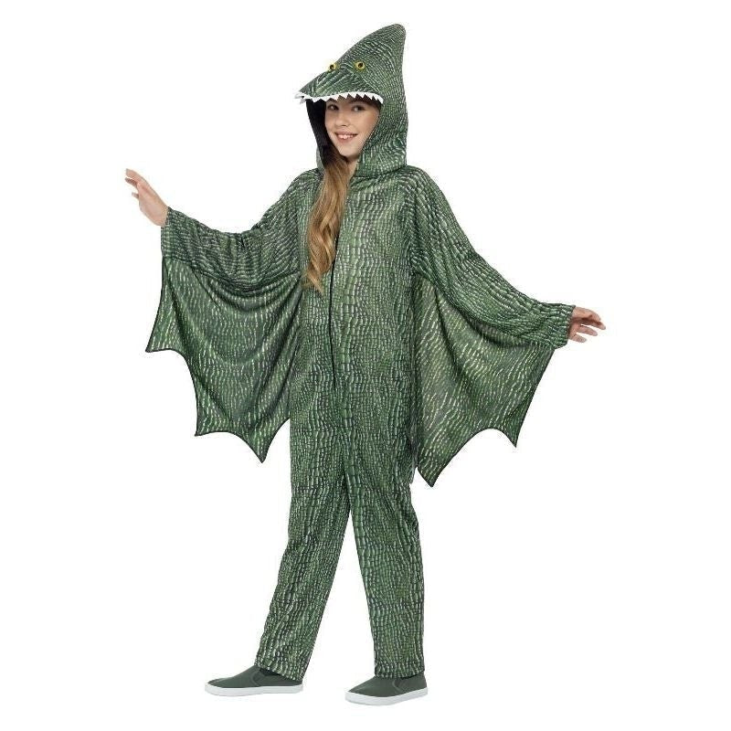 Pterodactyl Dinosaur Costume Kids Green All In One_2
