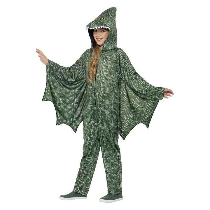Pterodactyl Dinosaur Costume Kids Green All In One_2