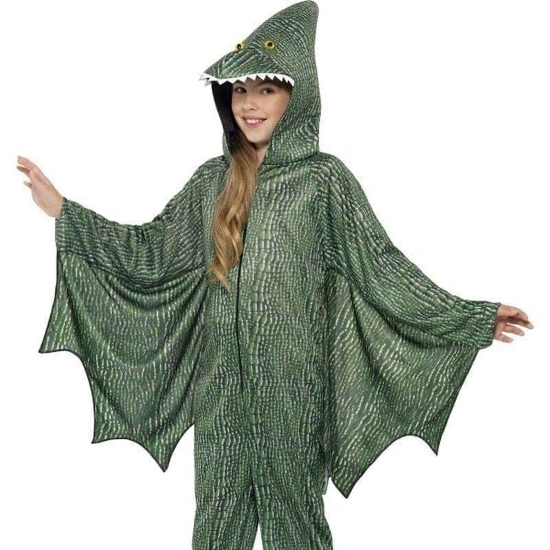 Pterodactyl Dinosaur Costume Kids Green All In One_1