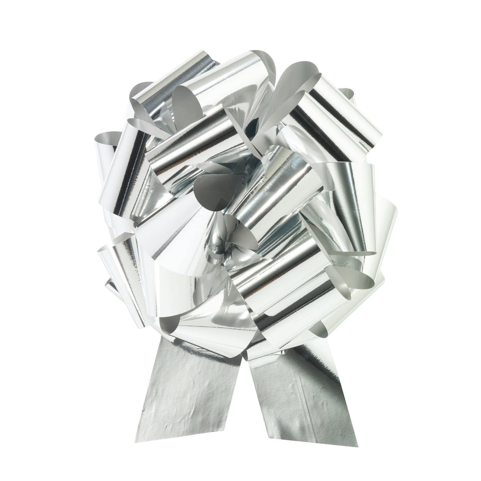 Pull Bow Metallic Silver 35cm 1