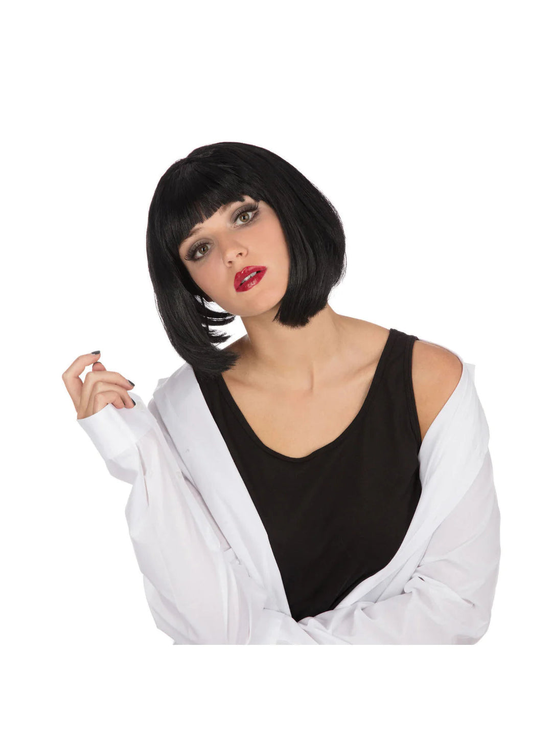Pulp Fiction Mia Black Wig Bob Style Pulp Fiction Mia Black Wig Bob Style