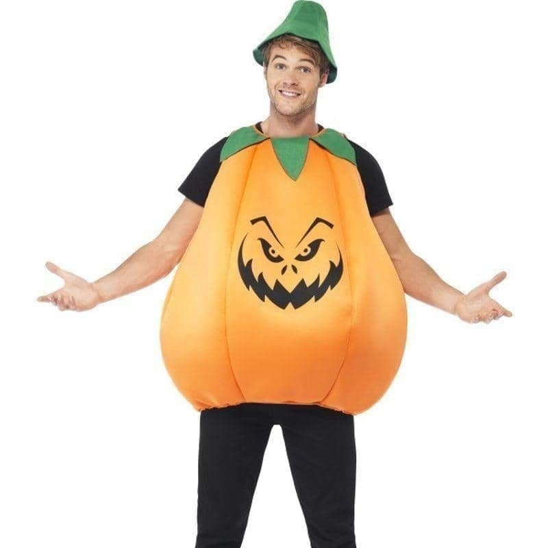 Pumpkin Costume Adult Orange Green Tabard 1