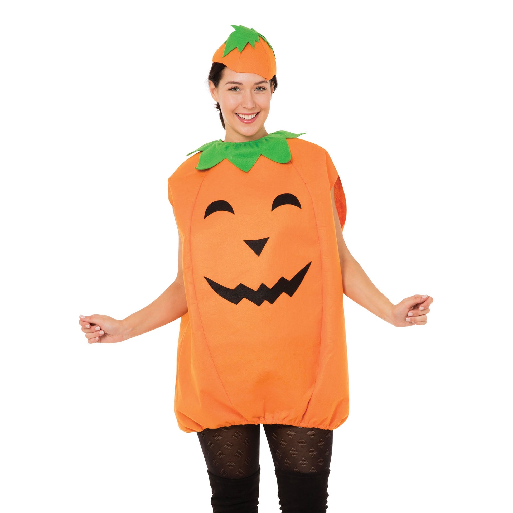 Pumpkin Costume Body and Hat for Adults 1