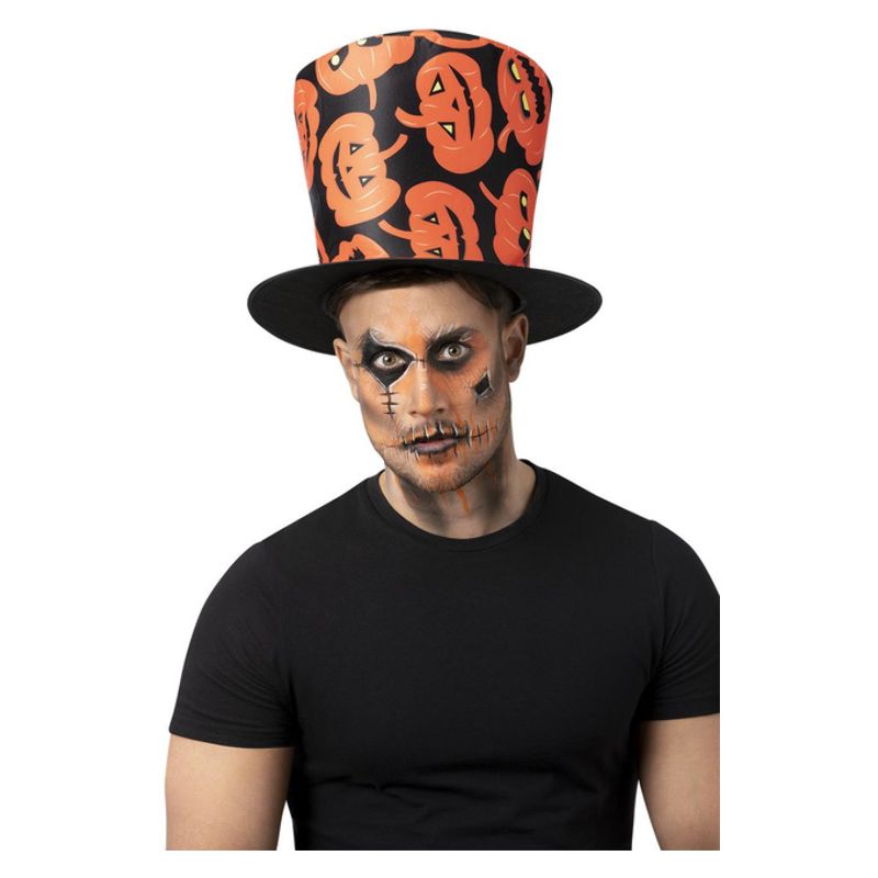 Pumpkin Top Hat Adult Orange_1 sm-52818