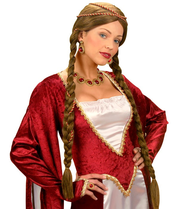 Renaissance Queen Wig Brown - In Box