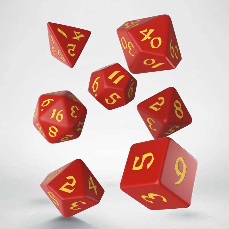 Classic Runic Red & yellow Dice Set (7) 1