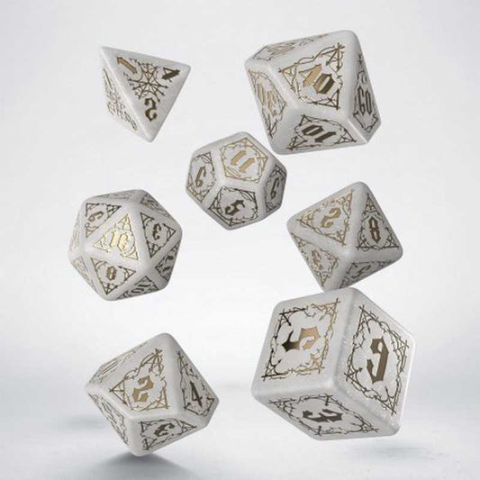 Q-Workshop Bloodsucker Shimmering White & Gold Dice Set 1
