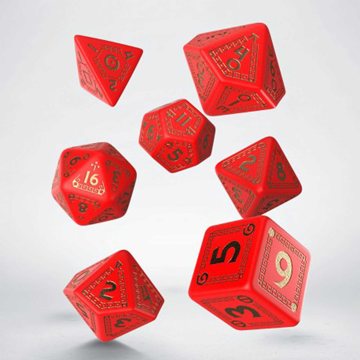 Q-Workshop RuneQuest Red & gold Dice Set 1