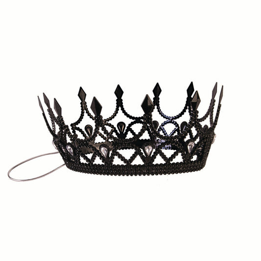 Queen Crown Black Dark Royalty Medieval Costume Accessory 1