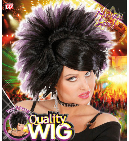 Rock Princess Wig Black/Purple -In Box
