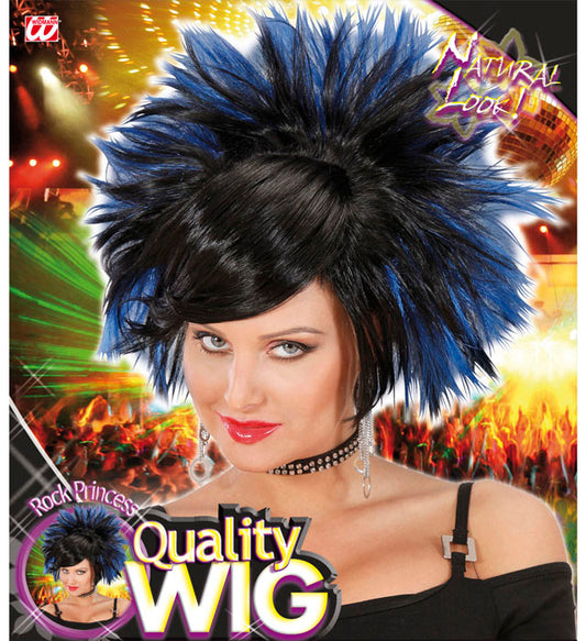 Rock Princess Wig Black/Blue - In Box