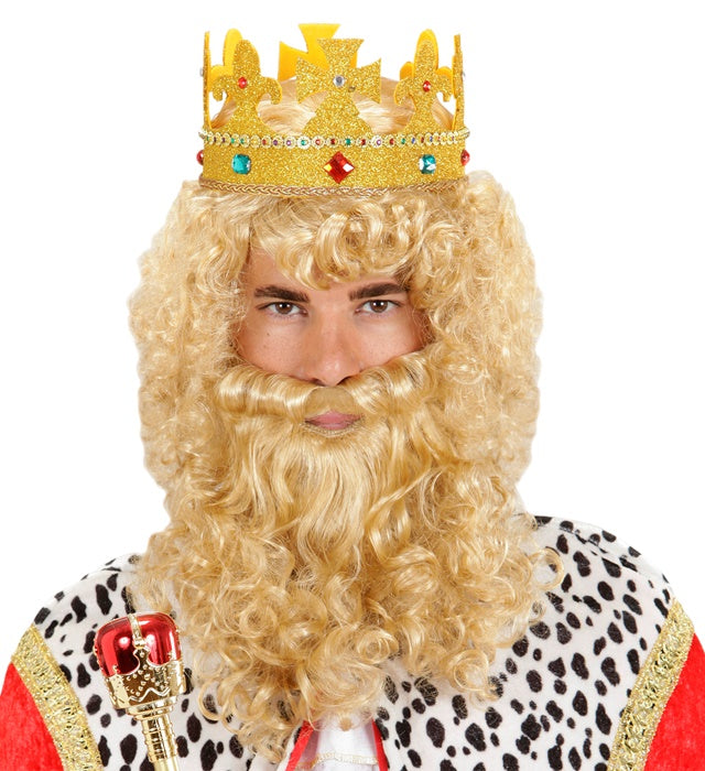 King Wig With Beard & Moustache In Box