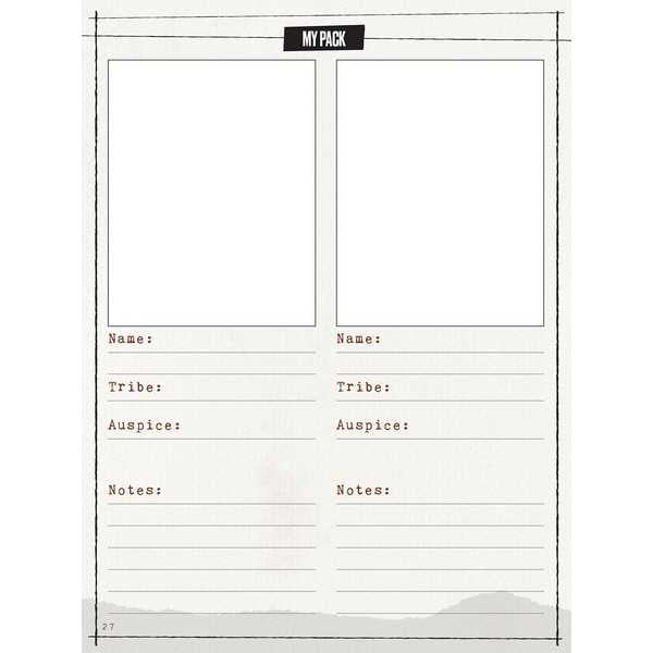 Werewolf: The Apocalypse 5th Edition Expanded Character Sheet Journal 4