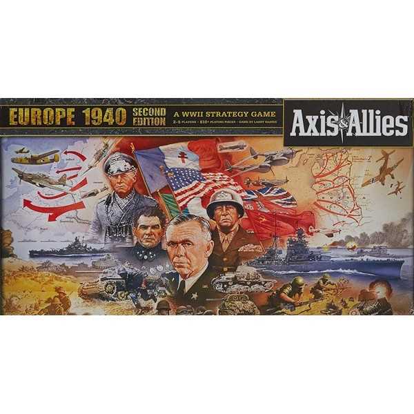 Axis & Allies 1940 Europe Second Edition WWII War Miniatures Strategy Board Game