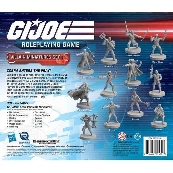 G.I. JOE Roleplaying Game Villain Miniatures Set 1