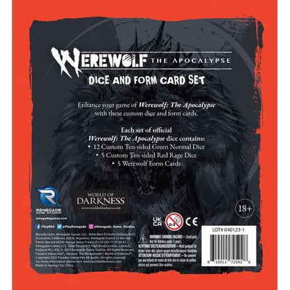 Werewolf: The Apocalypse 5th Edition Roleplaying Game Dice and Form Card Set 3