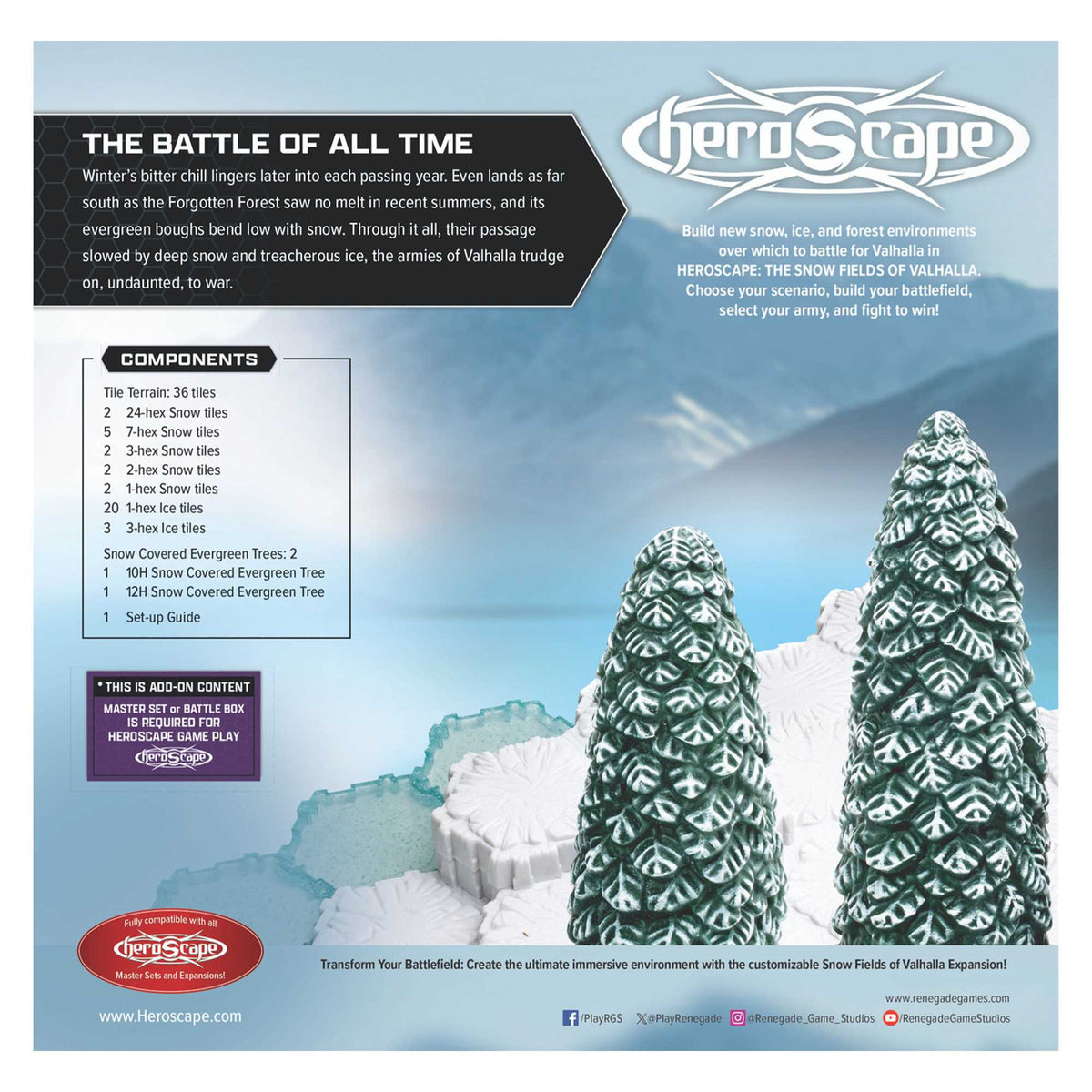 Heroscape: The Snow Fields of Valhalla Terrain Expansion 3