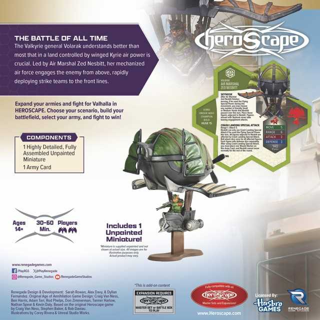 Heroscape Air Marshal Zed Nesbitt Army Expansion Miniature Game by Renegade Studio 3