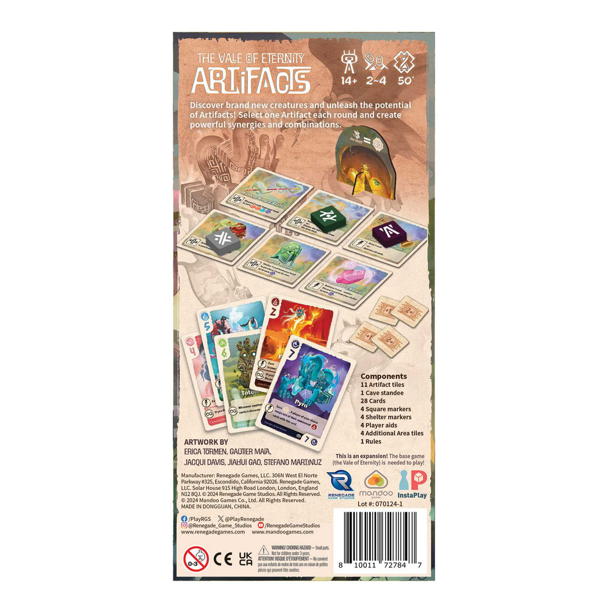 The Vale of Eternity Artifacts Expansion Board Game by Renegade Studio 3