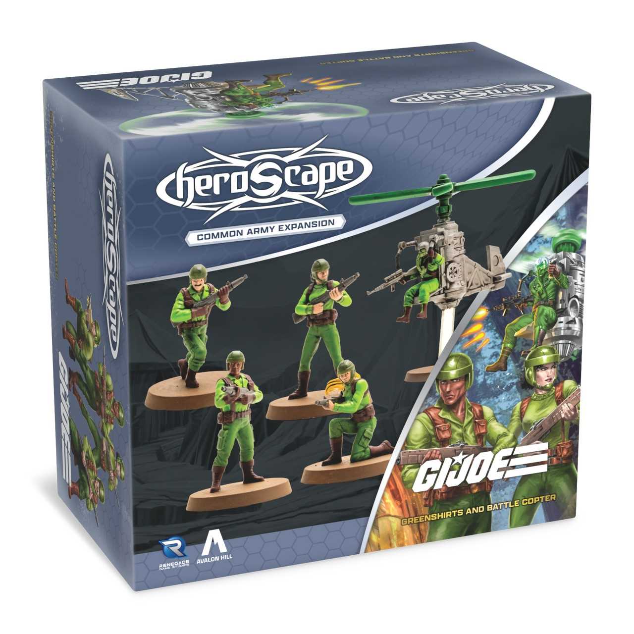G I JOE Heroscape Greenshirts and Battle Copter Army Expansion Board Game by Renegade Studio 1