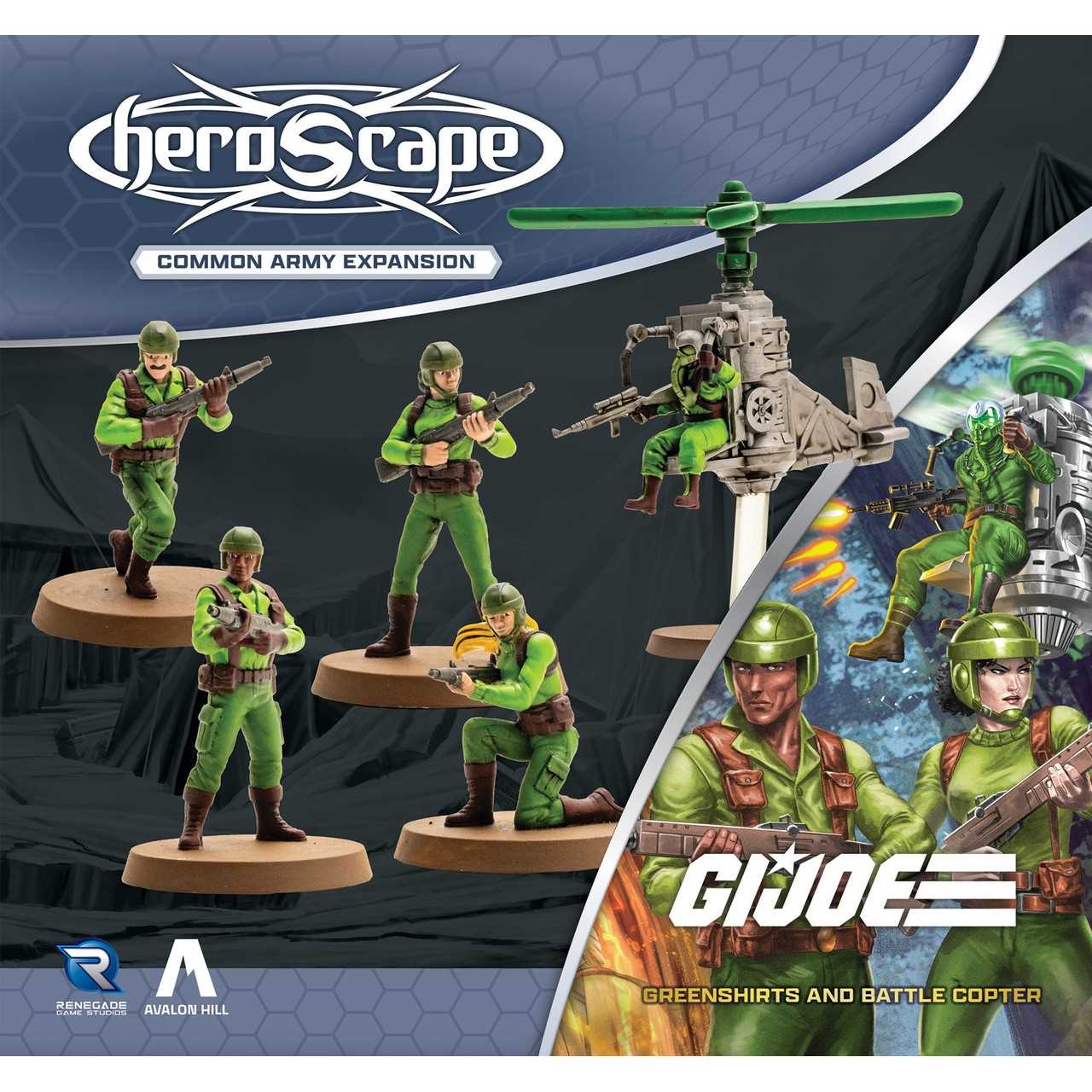 G I JOE Heroscape Greenshirts and Battle Copter Army Expansion Board Game by Renegade Studio 2