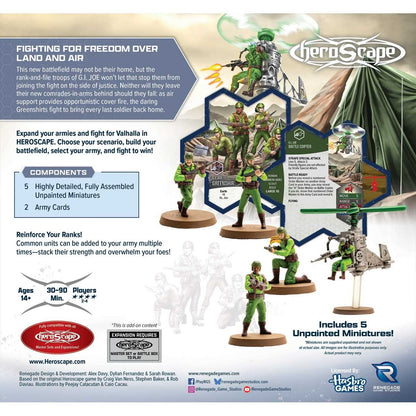 G I JOE Heroscape Greenshirts and Battle Copter Army Expansion Board Game by Renegade Studio 3