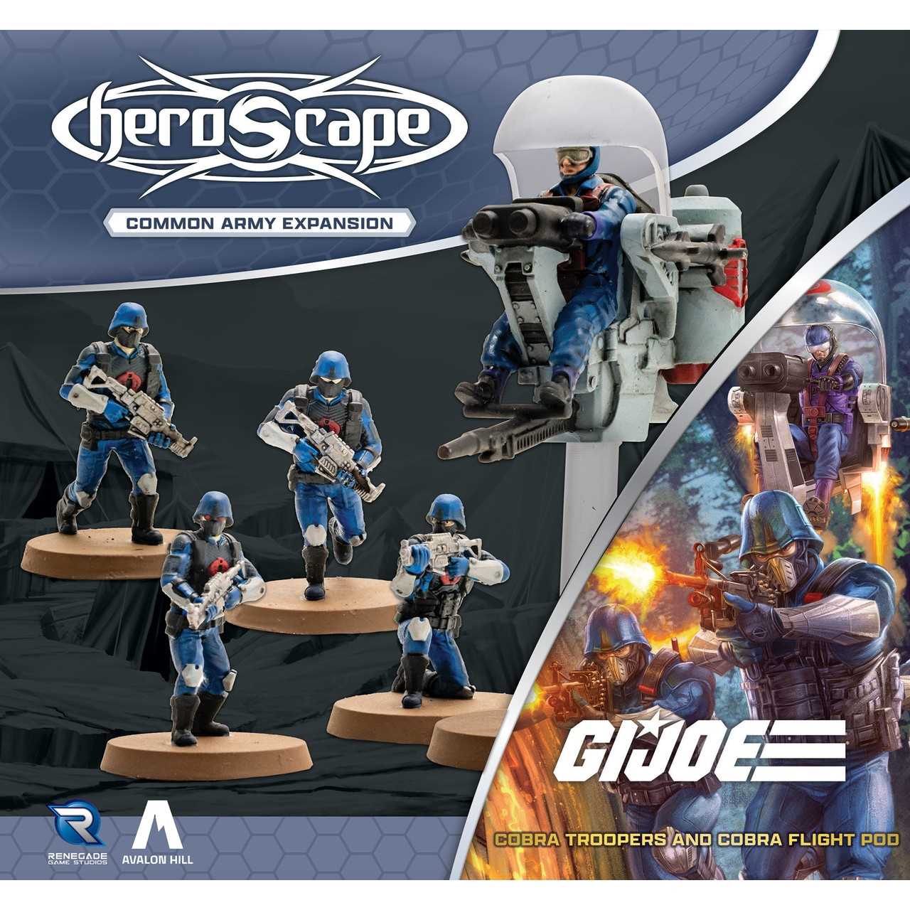 G I JOE Heroscape COBRA Troopers and COBRA Flight Pod Army Expansion Board Game by Renegade Studio 2