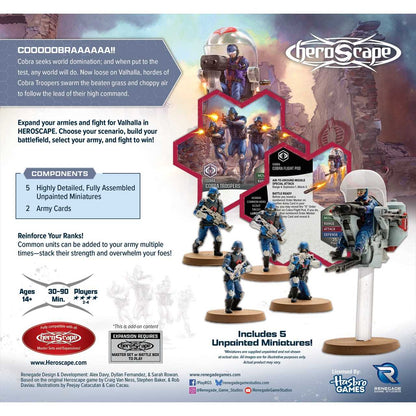 G I JOE Heroscape COBRA Troopers and COBRA Flight Pod Army Expansion Board Game by Renegade Studio 3