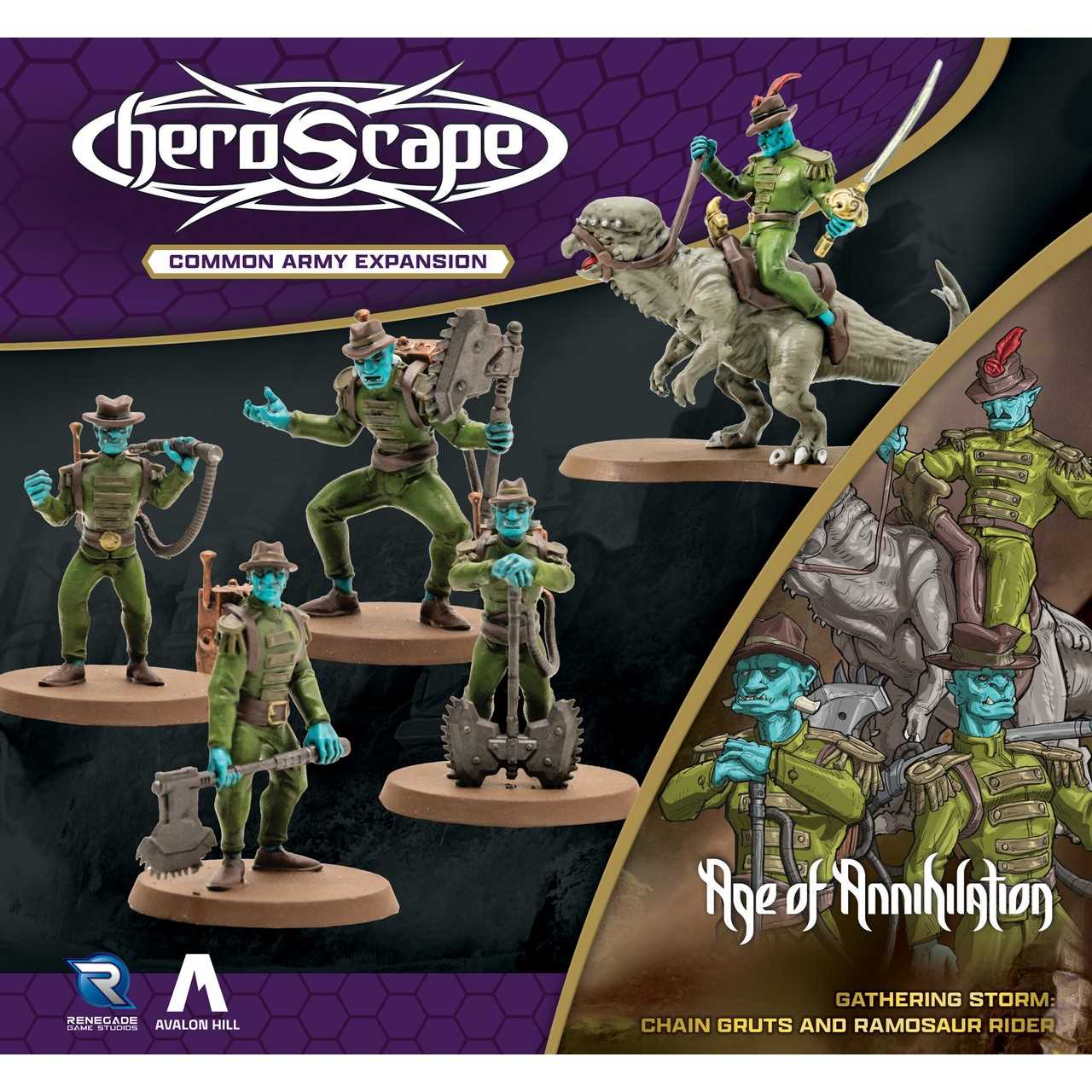 Heroscape: Chain Gruts and Ramosaur Rider Army Expansion 2