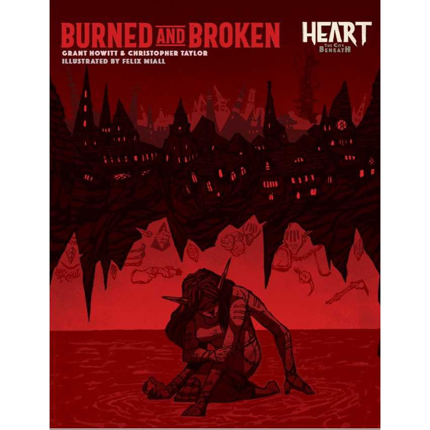 Heart Burned and Broken Spine Printing Roleplaying Game Book