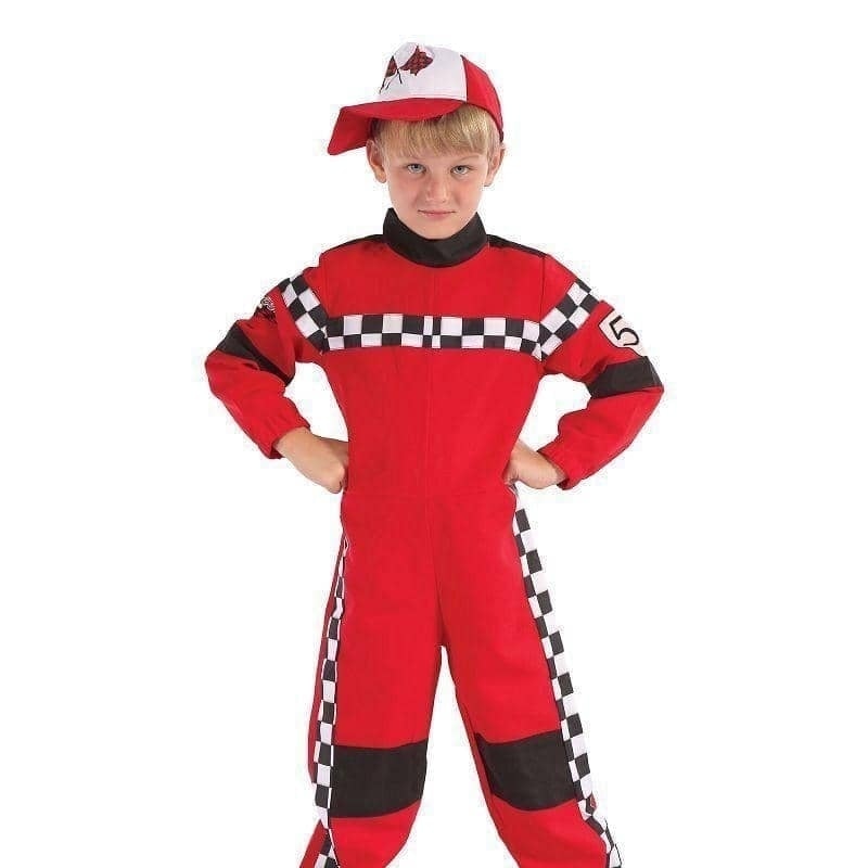 Racing Driver Boys Red Costume_1