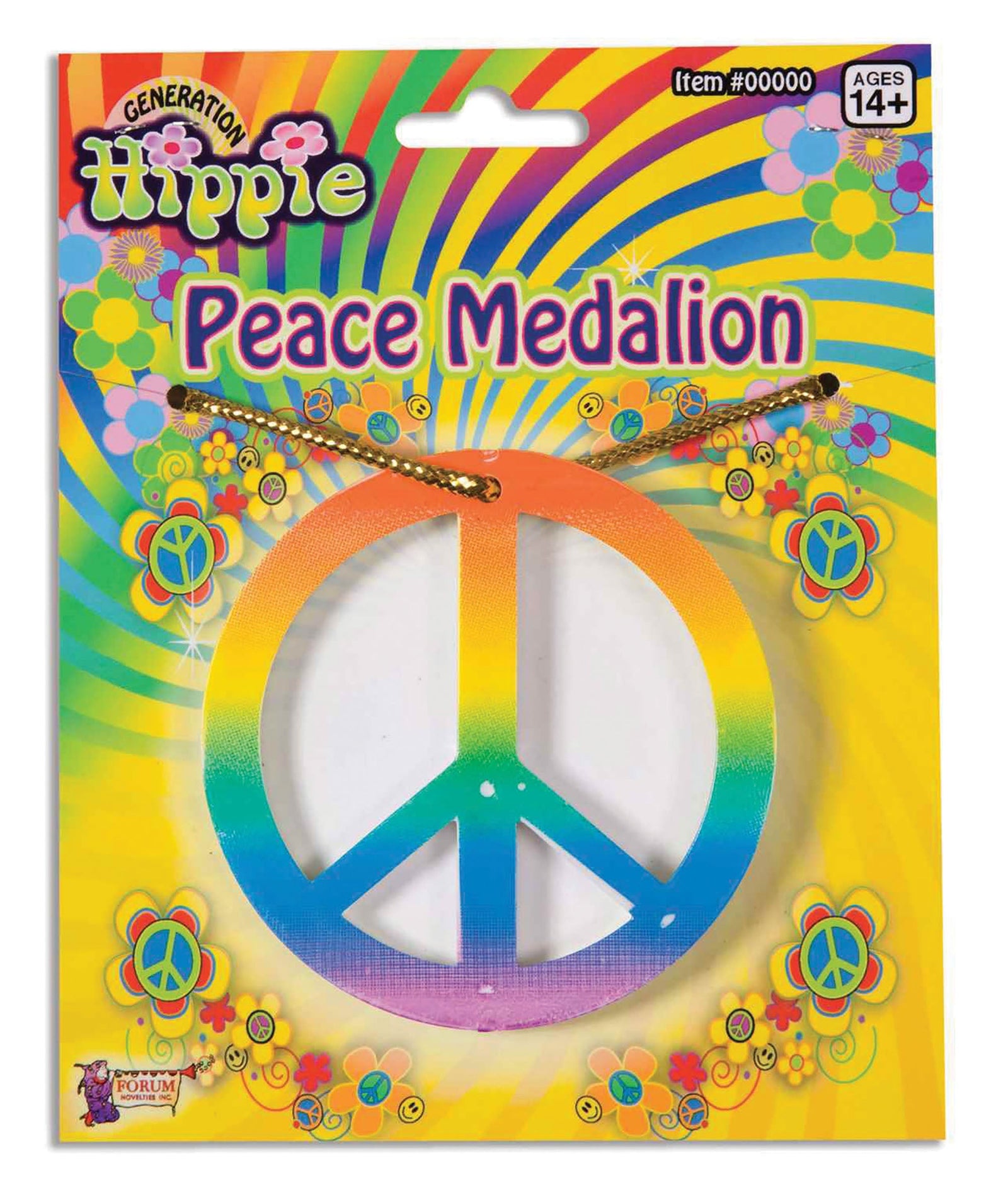 Rainbow Peace Medallion Costume Accessories Unisex 1