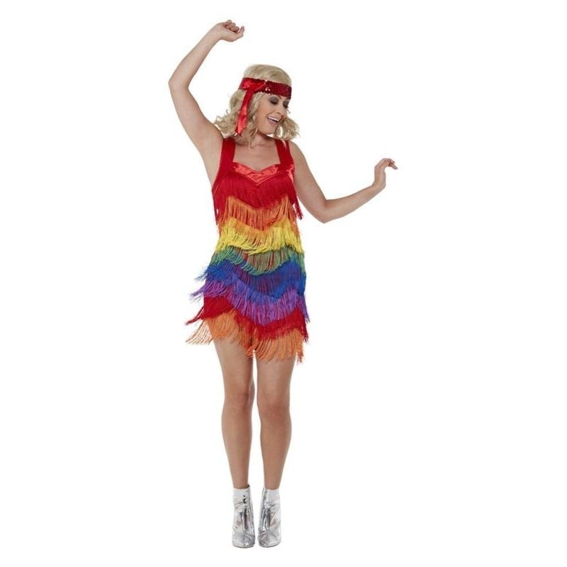 Rainbow Pride 20s Flapper Dress Multicoloured 1