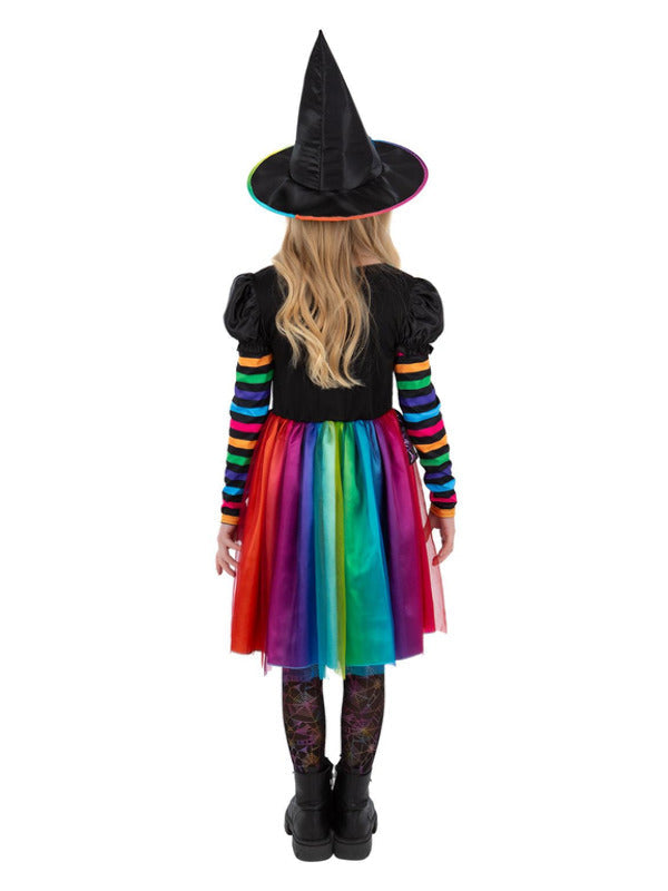 Rainbow Witch Costume for Girls 3