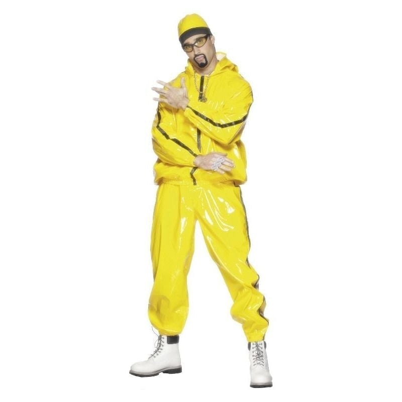 Rapper Suit Ali G Adult Yellow PVC Tracksuit_2