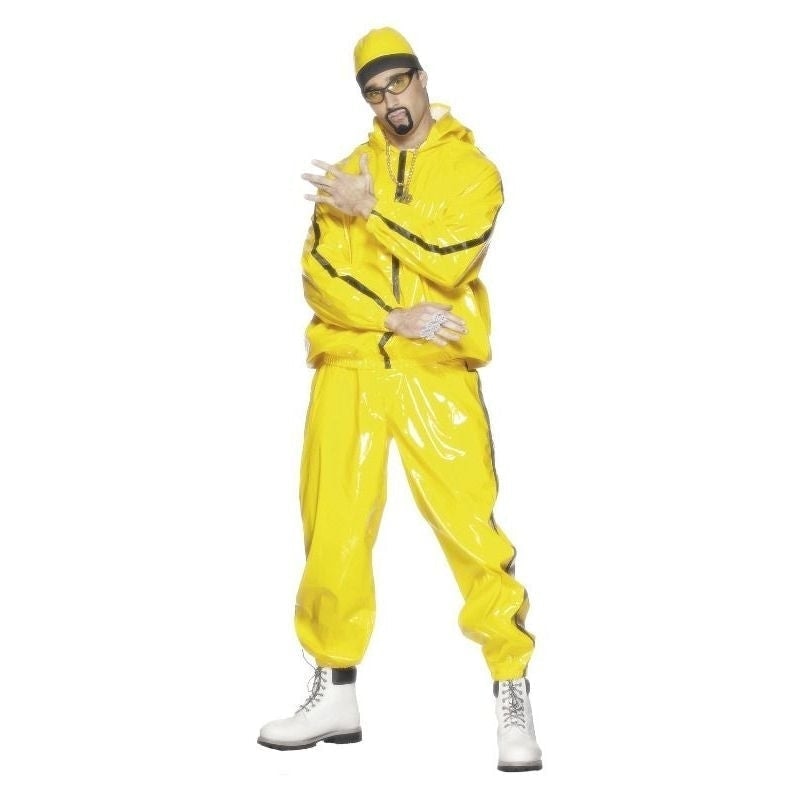 Rapper Suit Ali G Adult Yellow PVC Tracksuit 2