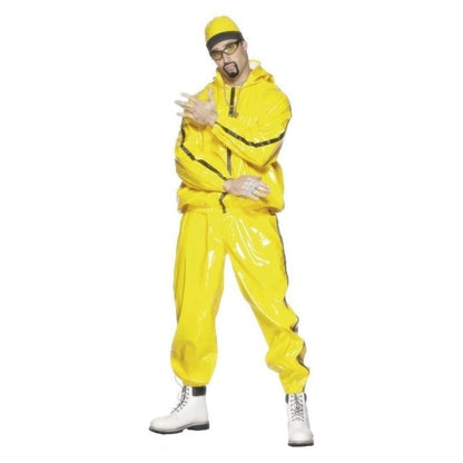 Rapper Suit Ali G Adult Yellow PVC Tracksuit 2